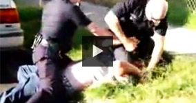 LA Police Officer Beating And Strangling a Man Lying On The Ground