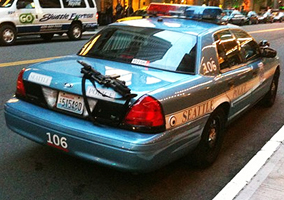 Seattle Police Driving Around With Unattended Rifle On Car Trunk