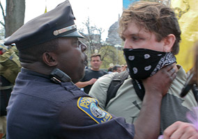 Boston Cop Chokes a Protester at the Anti-Tea Party Protest